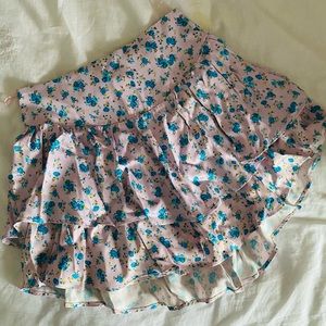 Zara floral skirt with shorts